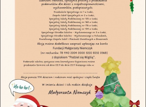 Plakat akcji "Podziel się Wigilią"