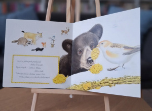 Książeczka, którą słuchaliśmy na zajęciach - o zimie i zwierzętach.