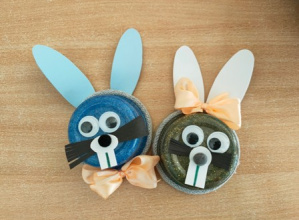 Zajączki- praca plastyczna wykonana przez dzieci.