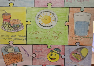 Plakat przygotowany przez dzieci z grupy "Ważki".