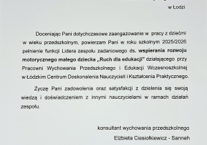Agata Pyciak - Lider zespołu zadaniowego.